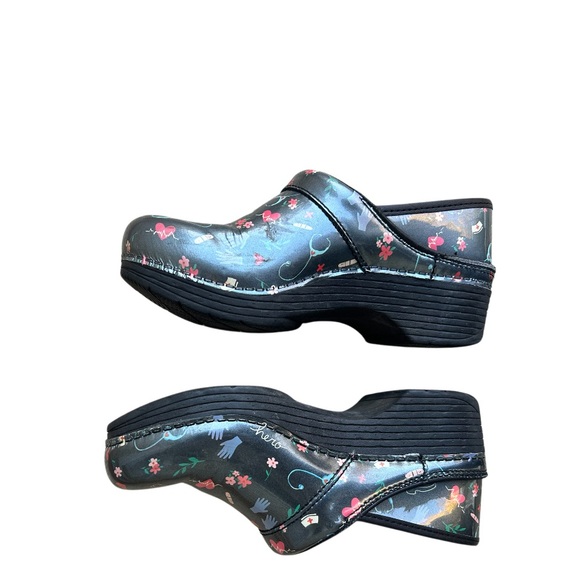Dansko LT Pro Hero Clogs Womens Size 37 (6.5-7) Black Patent Medical Design - Picture 4 of 11